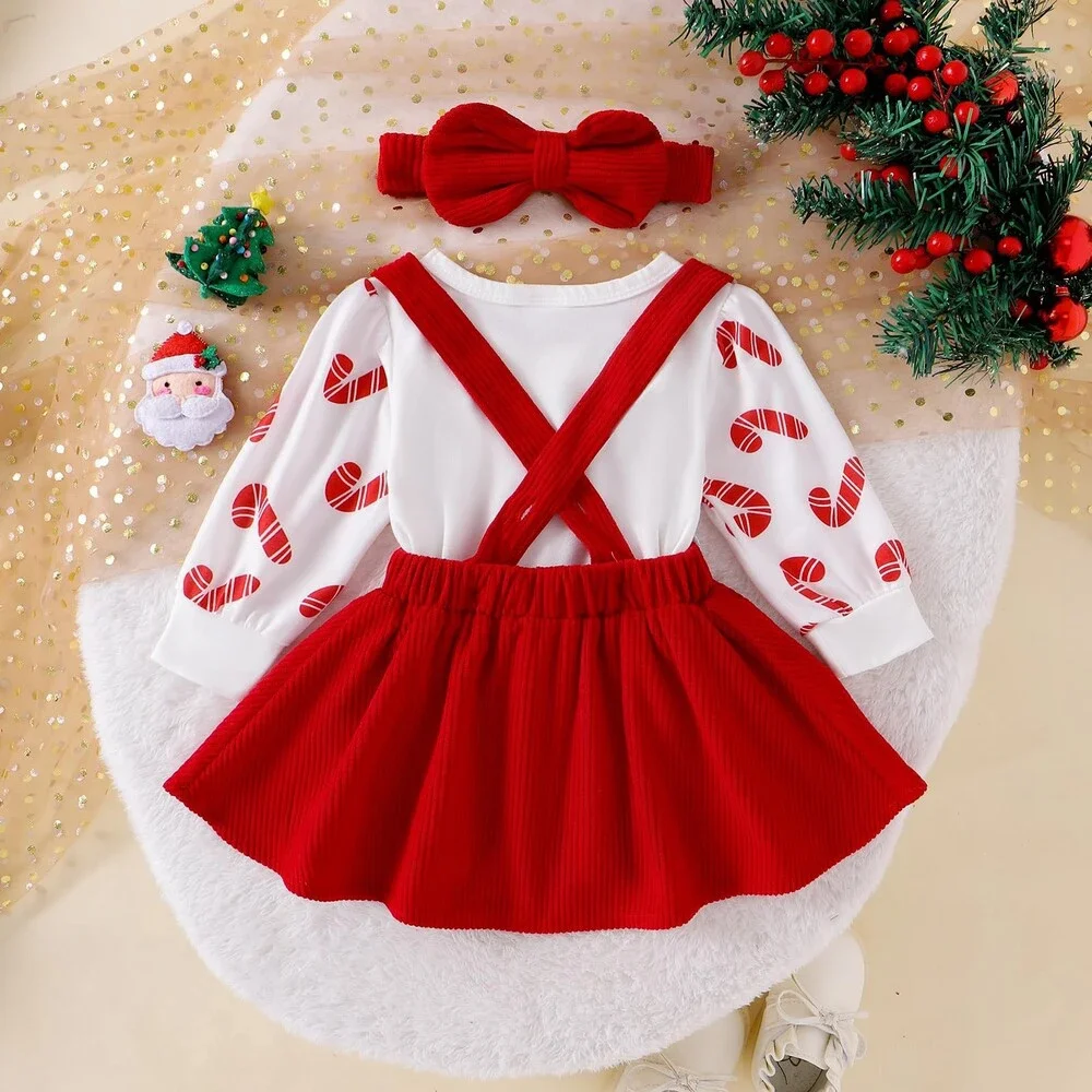 YINGISFITM Baby Red Thanksgiving Halloween Christmas Girl Outfit Bubble 6-9M